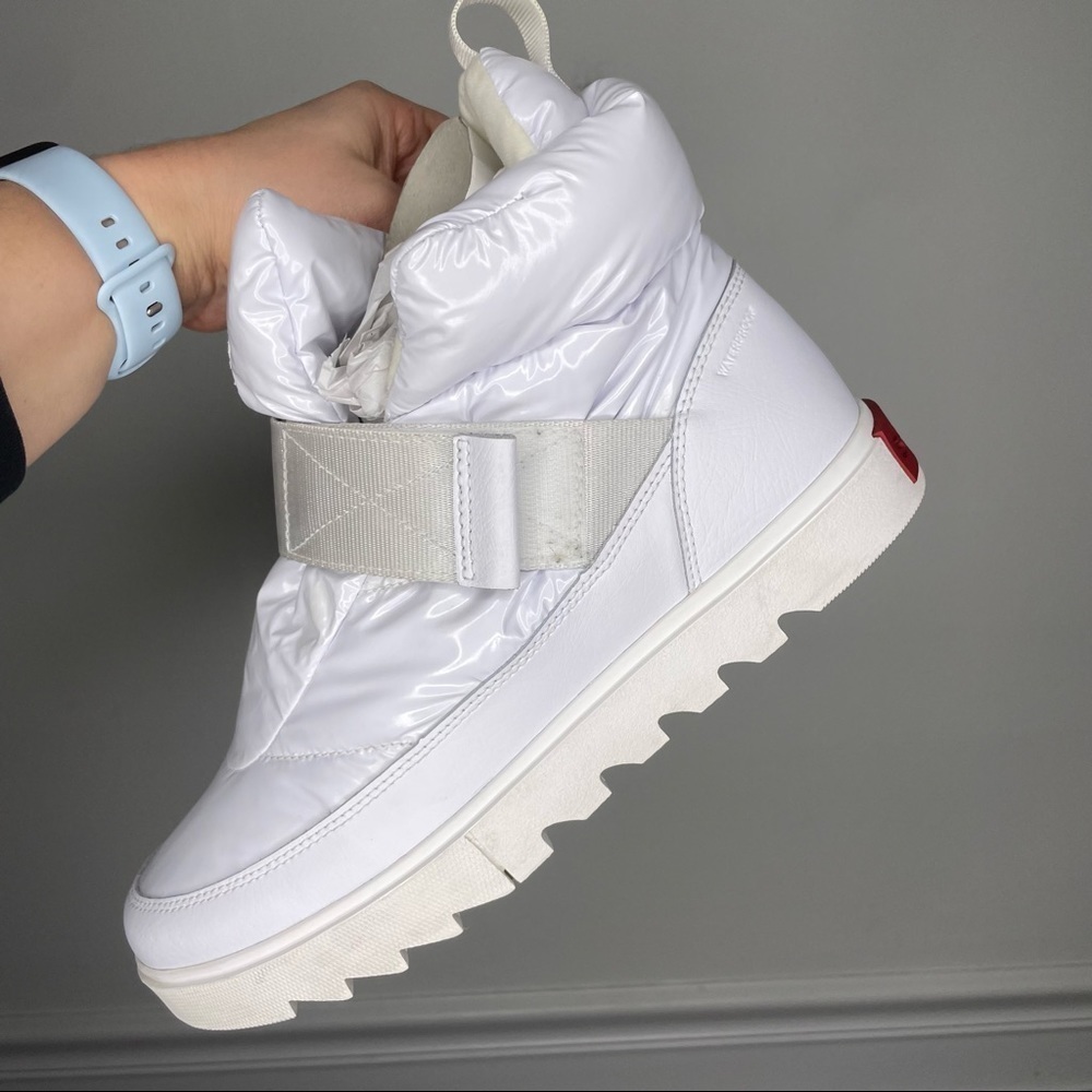 Sorel Joan Of Arctic Next Lite Strap Puffy White Waterproof Sneaker Boot - Picture 7 of 10